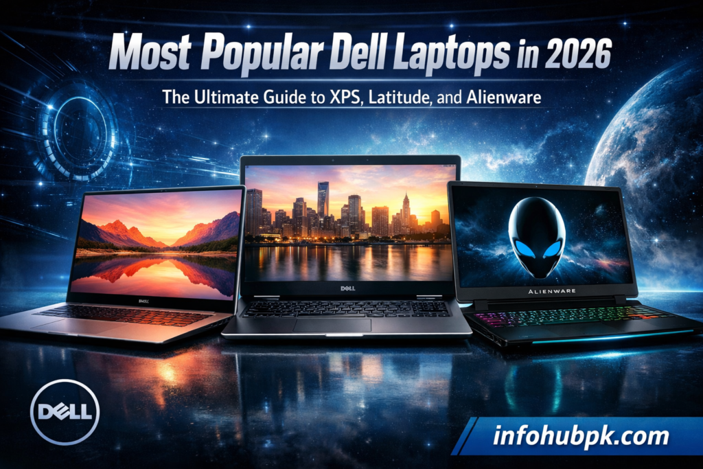 Most Popular Dell Laptops in 2026 featuring XPS, Latitude, and Alienware models