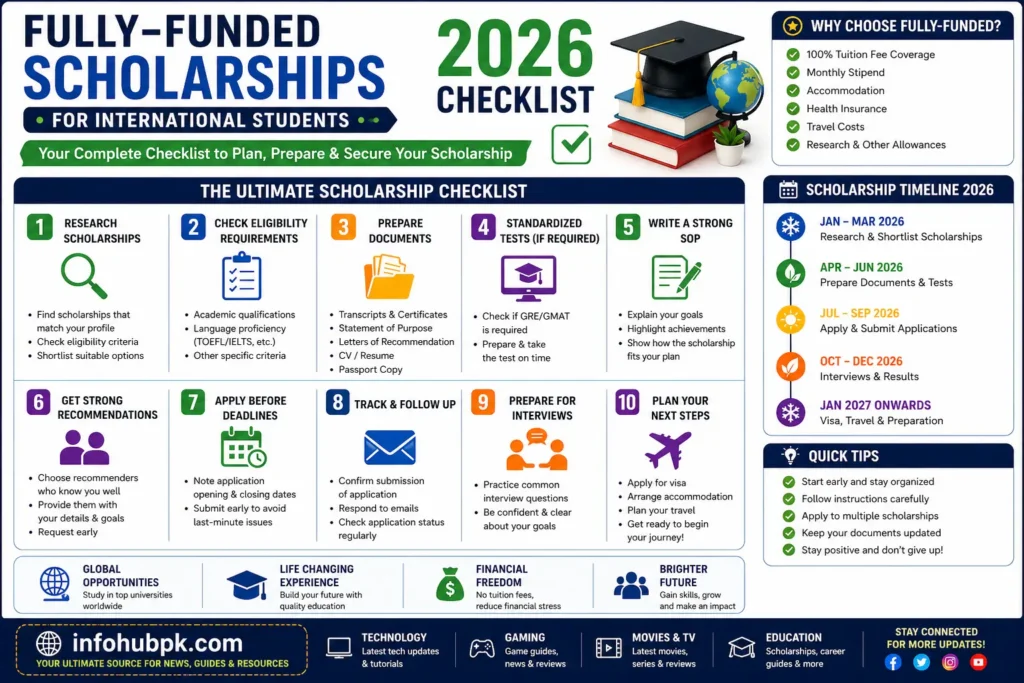 Complete guide for fully funded scholarships for international students 2026